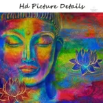 Artwork unique de Bouddha aux couleurs éclatantes