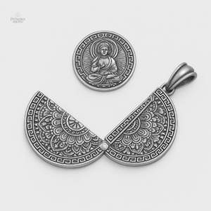 Pendentif Bouddha Mantra en amulette spirituelle