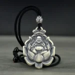 Pendentif argent avec symbole bouddhiste