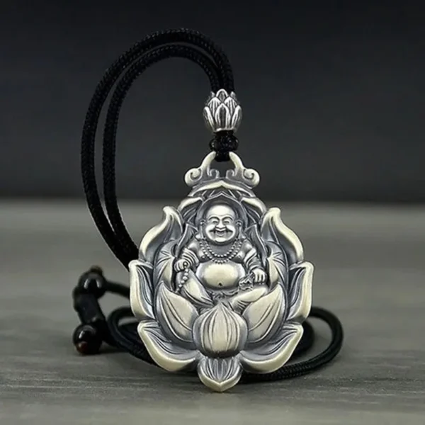 Pendentif argent avec symbole bouddhiste