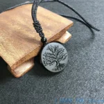 Pendentif Arbre de Vie en Obsidienne
