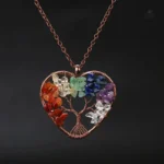 Pendentif Arbre de Vie en Pierre Naturelle, bijou élégant