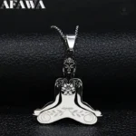 Pendentif Bouddha en acier inoxydable