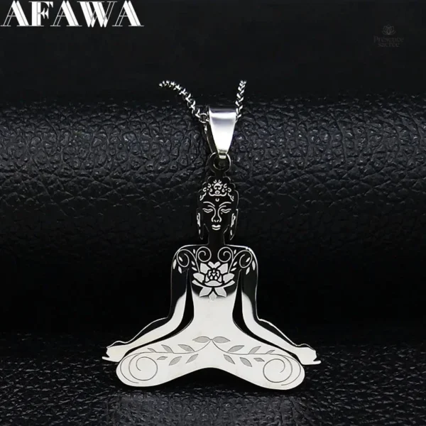 Pendentif Bouddha en acier inoxydable
