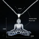 Collier zen Bouddha en acier