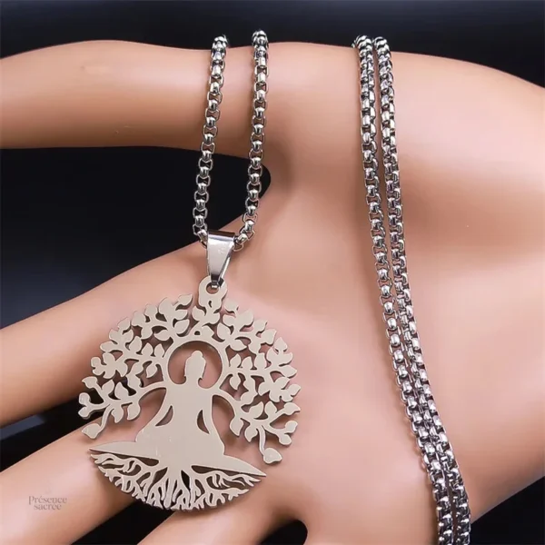 Bijou Arbre de Vie avec motif Bouddha traditionnel