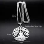 Collier en métal inspiré de la philosophie bouddhiste