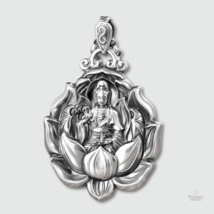 Pendentif Bouddha en argent pour collier