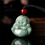 Pendentif Bouddha en Jade Double Relief