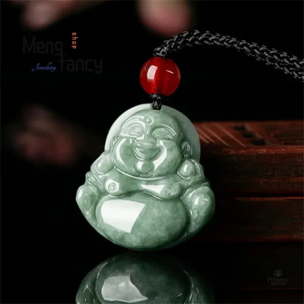 Pendentif Bouddha en Jade Double Relief