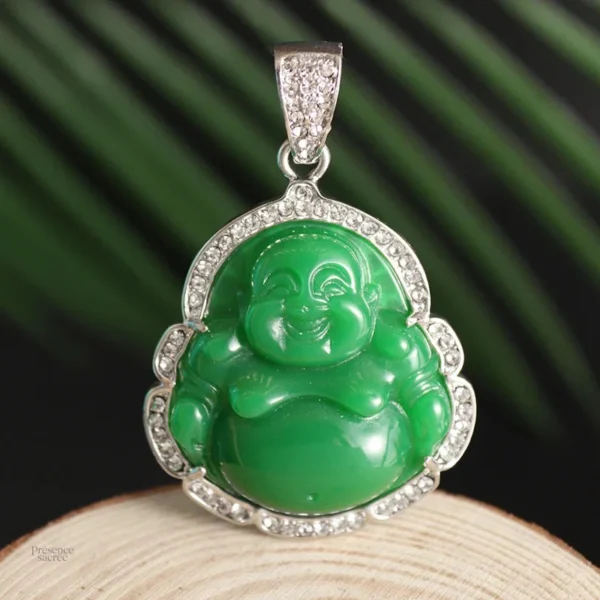 Jewel Bouddha jade, accessoire de méditation élégant