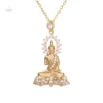 Pendentif Bouddha en or pour collier spirituel