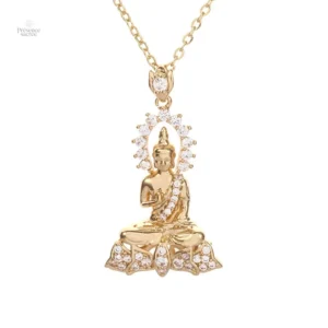 Pendentif Bouddha en or pour collier spirituel