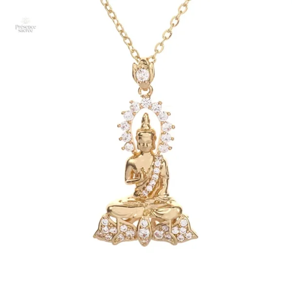 Pendentif Bouddha en or pour collier spirituel