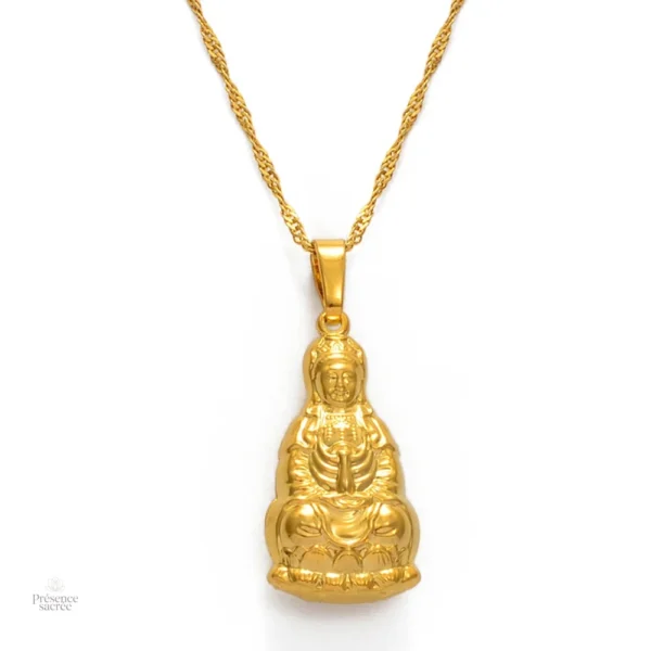 pendentif-bouddha-plaque-or-1 Pendentif Bouddha Plaqué Or élégant pour collier spirituel