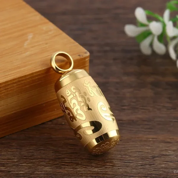 Pendentif Bouddhiste Roue de Prière