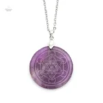 Pendentif Chakra en Pierre Naturelle Rond