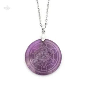 Pendentif Chakra en Pierre Naturelle Rond
