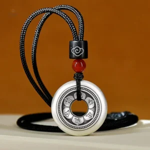 Pendentif Om en Argent, symbole de paix et de spiritualité