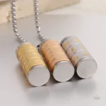 Collier or, design Om Mani Padme Hum