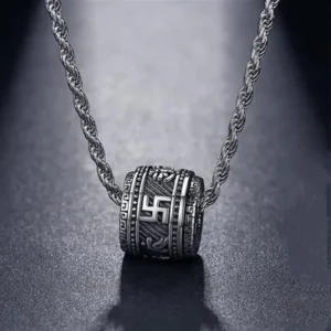 Collier Bouddhiste avec pendentif rotatif unique
