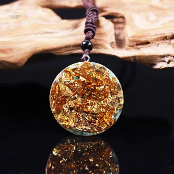 Accessoire en pierre naturelle, orgonite bleue