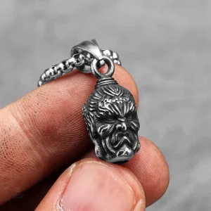 Pendentif Bouddha avec visage expressif, style contemporain