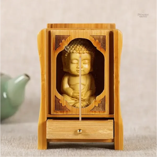 Petit Autel en bois pour rituels zen