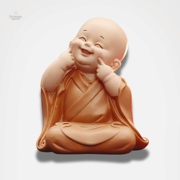 Petite statue en bouddha en résine décorative
