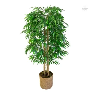 Bambou artificiel, décoration intérieure moderne et naturelle