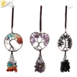 Porte clé en argent avec motif Arbre de vie