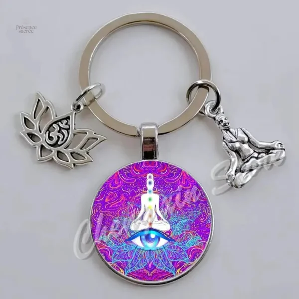 Porte clés 7 chakras pour méditation