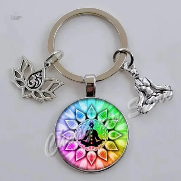 Porte clé représentant les 7 chakras