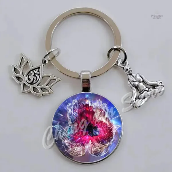 Porte clé moderne avec signes chakras