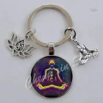 Porte clés 7 chakra en métal coloré - vue 9