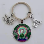 Porte clés spirituel avec symboles chakras