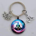 Porte clés 7 chakra en métal coloré - vue 12