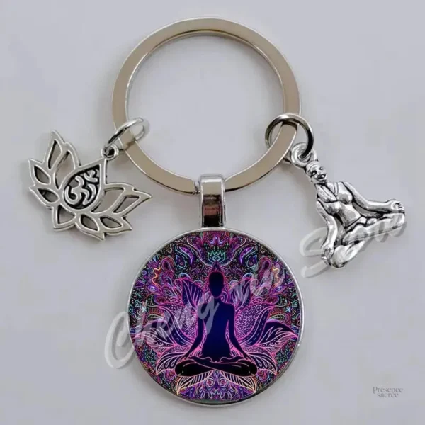 Porte clé design chakras multicolores