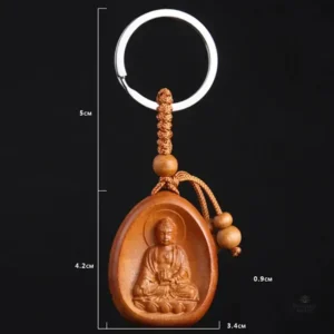 Accessoire spirituel Bouddha, porte-clés en forme de divinité asiatique