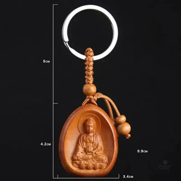 Accessoire spirituel Bouddha, porte-clés en forme de divinité asiatique