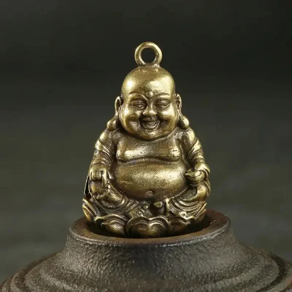 Porte-clés représentant Bouddha joyeux