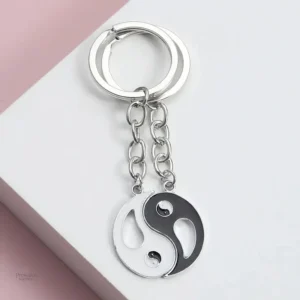 Porte-clés couple Yin Yang, symbole d'harmonie