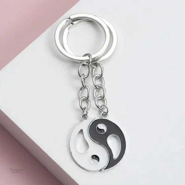 Porte-clés couple Yin Yang, symbole d'harmonie