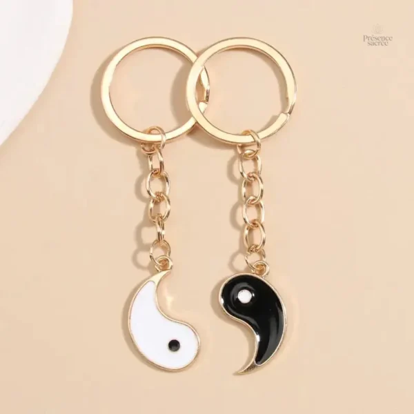 Porte-clés Yin Yang pour couple, cadeau romantique