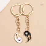 Accessoire porte-clés Yin Yang, style moderne