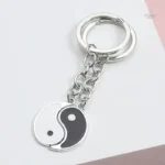 Porte-clés couple design Yin Yang, élégance partagée