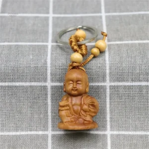Porte-clés Bouddha en mini format, élégant et inspirant