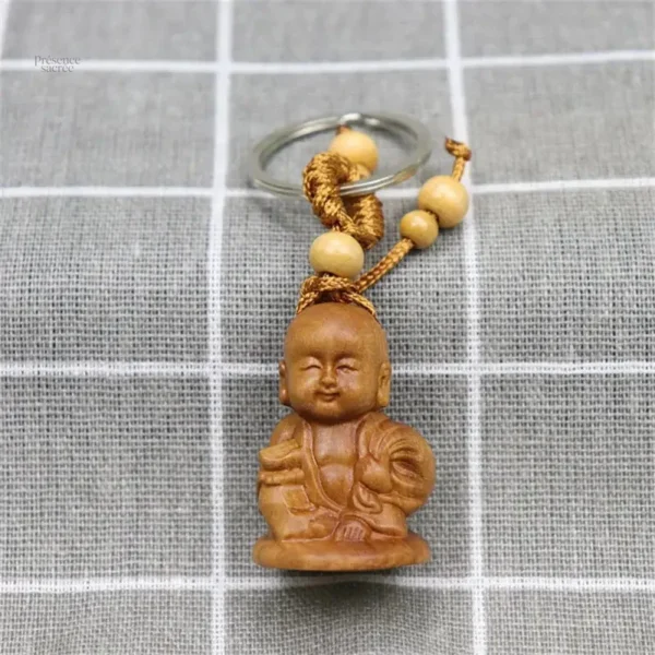 Porte-clés Bouddha en mini format, élégant et inspirant