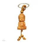 Porte-clés en bois, symbole de paix Bouddha