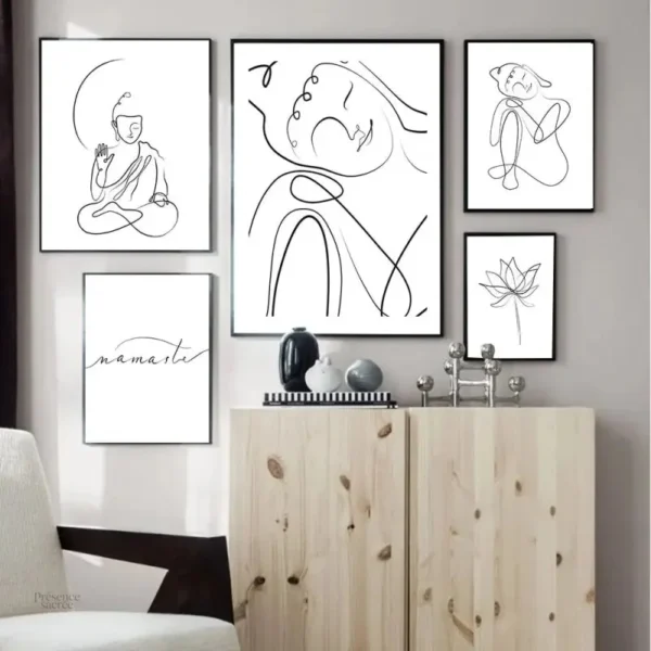 Poster Bouddha blanc